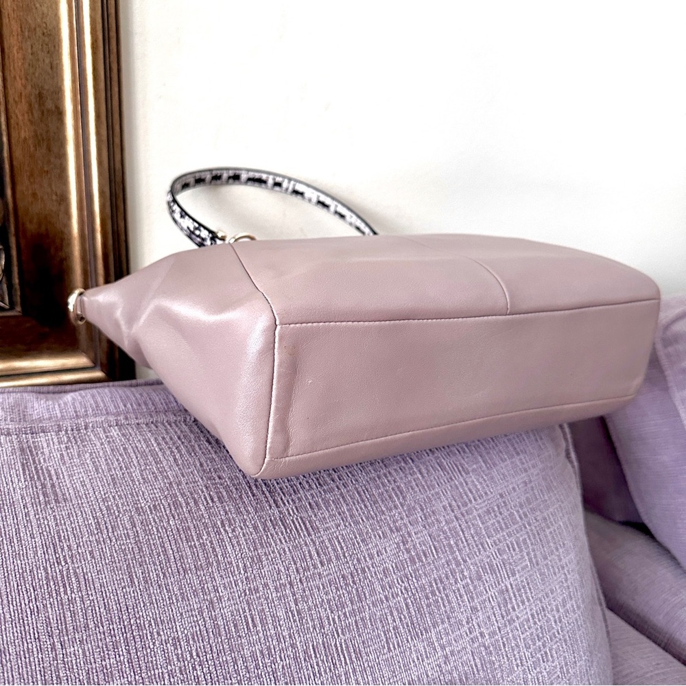 Coach Prairie Satchel Taupe handbag in pebble leather with Snakeskin handles - Picture 6 of 16